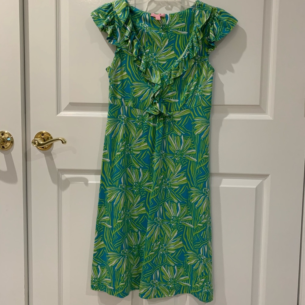 Lilly Pulitzer green & blue floral dress